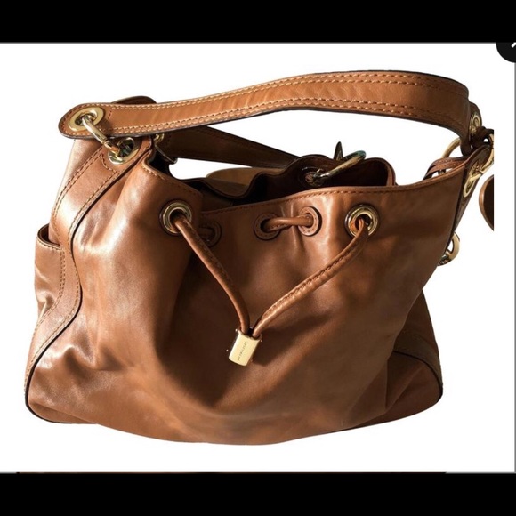 Michael Kors Handbags - Michael Kors Brown Leather Bag with gold hardware